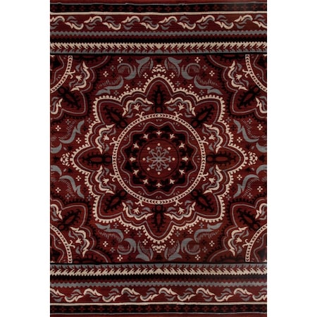Art Carpet 8 X 11 Ft. Milan Collection Fanciful Woven Area Rug, Red 24439